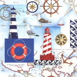 Maritime Leuchtt�rme | Maritime - Lunch Servietten von Ambiente 20er Packung